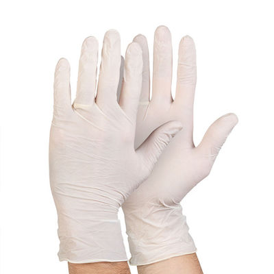 Guante paciente médico no estéril pulverizado de encargo del examen de los guantes del látex