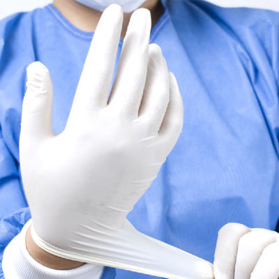 Guante paciente médico no estéril pulverizado de encargo del examen de los guantes del látex