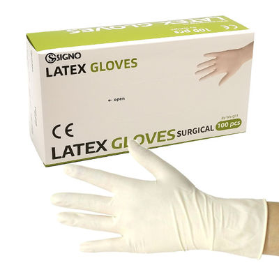 Guante paciente médico no estéril pulverizado de encargo del examen de los guantes del látex