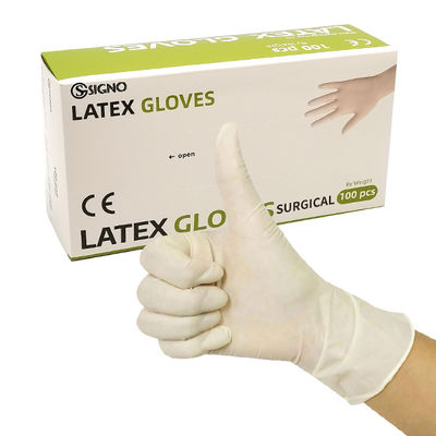 Guante paciente médico no estéril pulverizado de encargo del examen de los guantes del látex