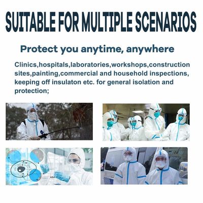 Ropa disponible del aislamiento de SF a prueba de polvo con el puño encapuchado/elástico