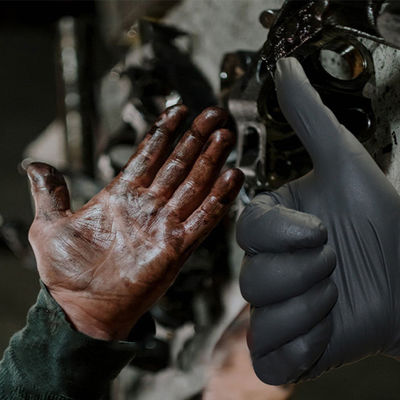 Guantes disponibles del nitrilo del látex 6 guantes del nitrilo de Mil Household Hand Puncture Proof