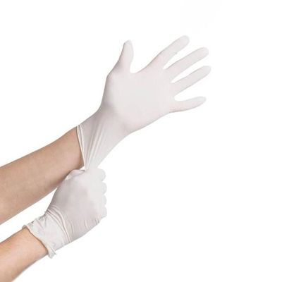 Guantes médicos disponibles del látex de la longitud blanca lechosa de 240m m ambientales