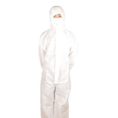 Las batas protectoras disponibles de los pintores blancos 30-70gsm funcionan los trajes