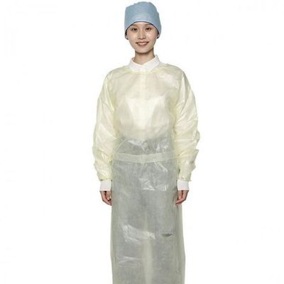 Ropa médica del aislamiento del vestido disponible amarillo del aislamiento del nivel de Aami