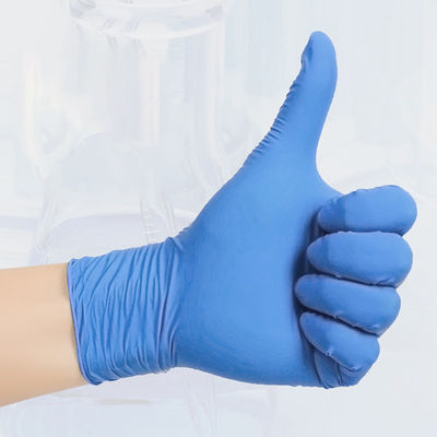 Guantes disponibles ambidextros del trabajo del nitrilo de Signo medianamente grandes
