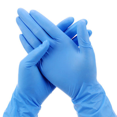 Guantes disponibles ambidextros del trabajo del nitrilo de Signo medianamente grandes