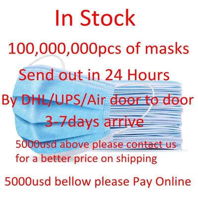 mascarilla no tejida disponible azul de la mascarilla de las capas Ffp2