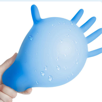 Prueba S M L resistencia médica azul de la puntura del álcali de los guantes del nitrilo del XL