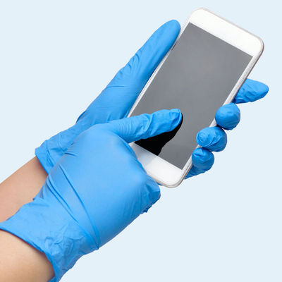 Guantes médicos disponibles de los guantes quirúrgicos de la mano del nitrilo de Tearproof ASTM D6319