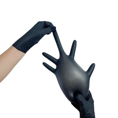 Guantes estéril del nitrilo del negro anti de la puntura S-XL para la protección de las manos