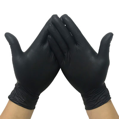 Guantes estéril del nitrilo del negro anti de la puntura S-XL para la protección de las manos