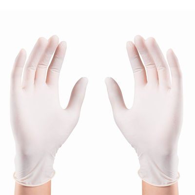 Sensación de los guantes médicos disponibles blancos del látex de EN455 S-XL buena