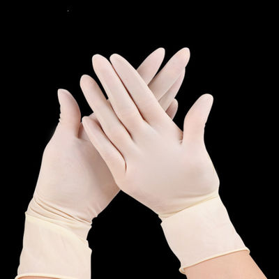 Guantes disponibles blancos de los guantes EN455 del látex del laboratorio del diseño de la pantalla táctil