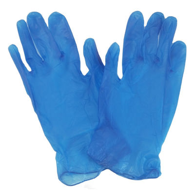 Guantes disponibles azules del nitrilo del vinilo de los guantes EN374 de la mezcla del vinilo de la prueba del rasgón