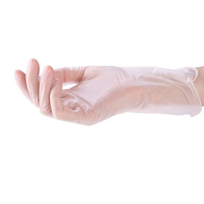 Pulverice los guantes lisos transparentes libres del vinilo del tacto