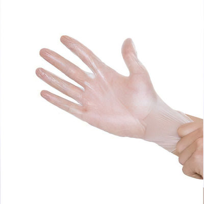 Los guantes disponibles del vinilo del tacto liso del PVC pulverizan el OEM y el ODM antis libres del corte