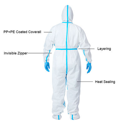 EN14126 contra la bata protectora médica de la ropa disponible de la protección de la sangre