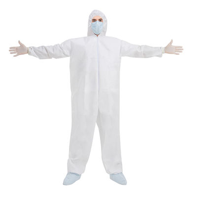 Humedad encapuchada no tejida del traje de la bata de la bata disponible de EN1186 FDA permeable
