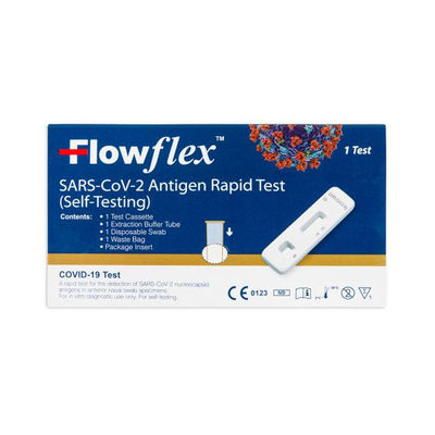 Prueba rápida 5 Testkassette del antígeno de Acon Flowflex Cov 2 de la prueba del antígeno nasal del espécimen