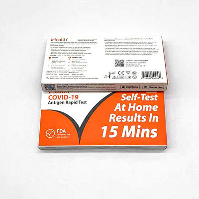 IHealth esponja casera rápida de la inmersión de 15 de los minutos 19 de la prueba rápida dar salida a equipos FDA de la prueba