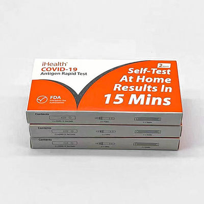 Espécimen nasal FDA del antígeno de IHealth de la prueba rápida de la esponja para el área pública