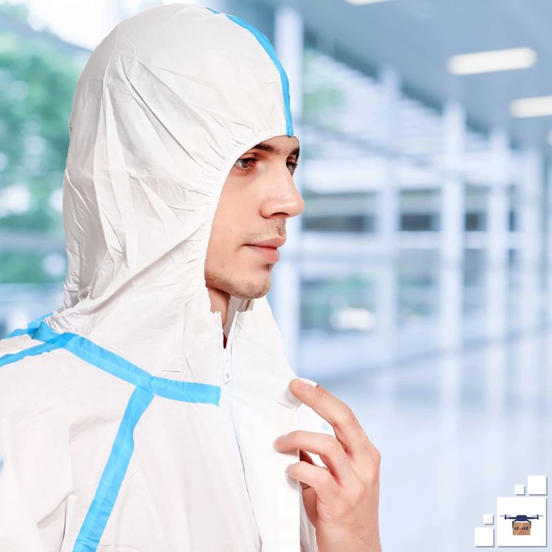 Traje disponible de Hazmat de las batas quirúrgicas disponibles microporosas durables con la capilla