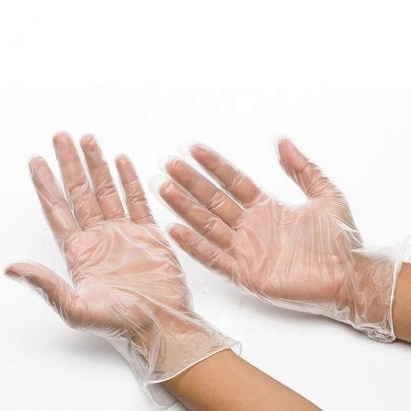 Pulverice los guantes disponibles gratuitos del vinilo para el servicio de alimentación que dirige 1000PCs/CTN transparente