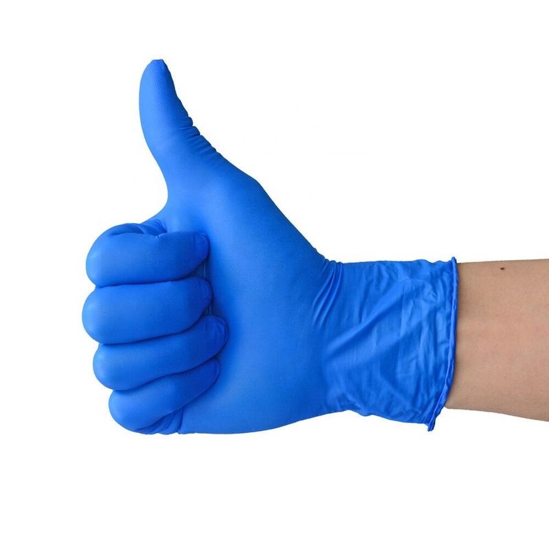Medio de 6 Mil Blue Nitrile Disposable Gloves