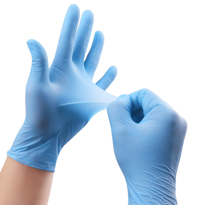 Guantes azules estáticos antis/12 pulgadas del nitrilo de ASTM D6319 de guantes del nitrilo