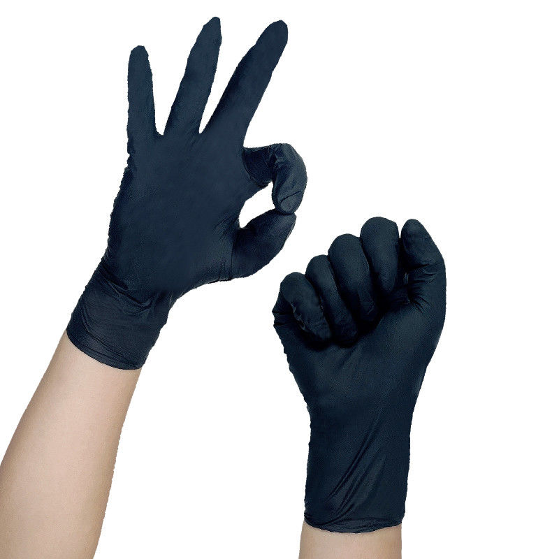 Examen estéril del nitrilo de MSDS Mil Black Nitrile Gloves guantes/6