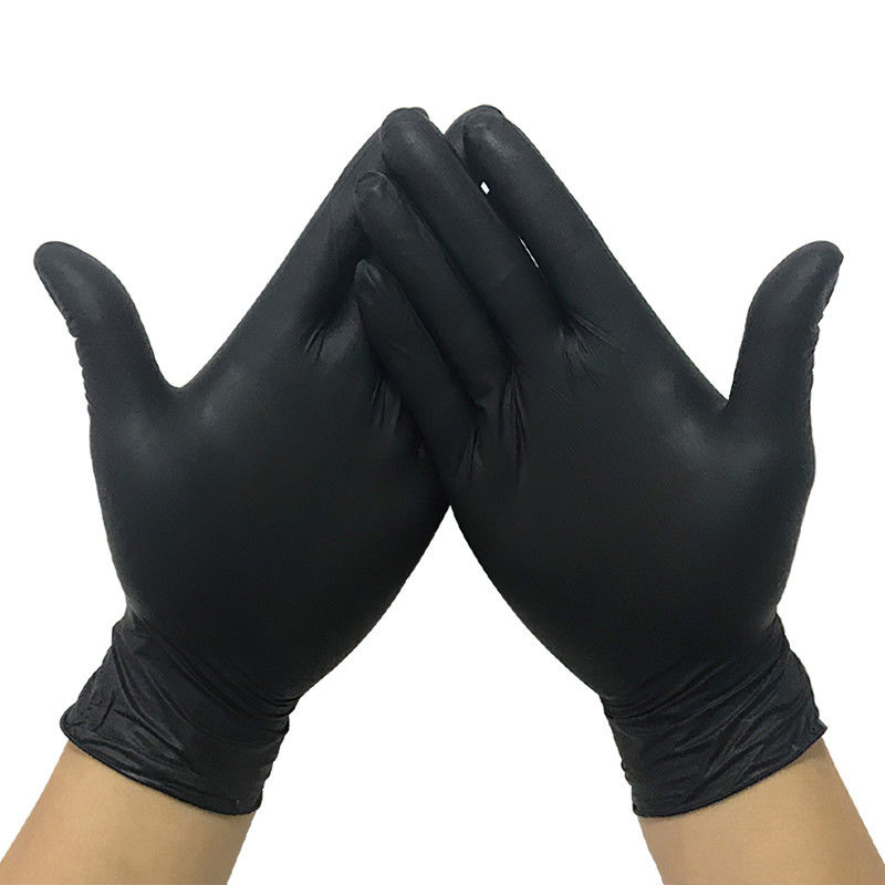 Guantes estéril del nitrilo del negro anti de la puntura S-XL para la protección de las manos