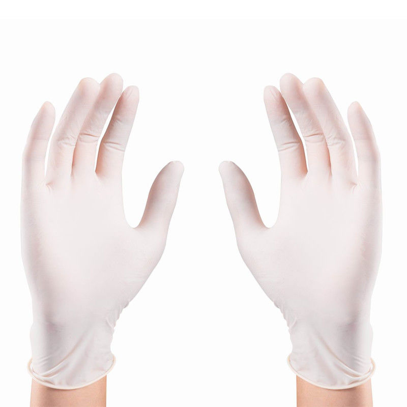 Sensación de los guantes médicos disponibles blancos del látex de EN455 S-XL buena