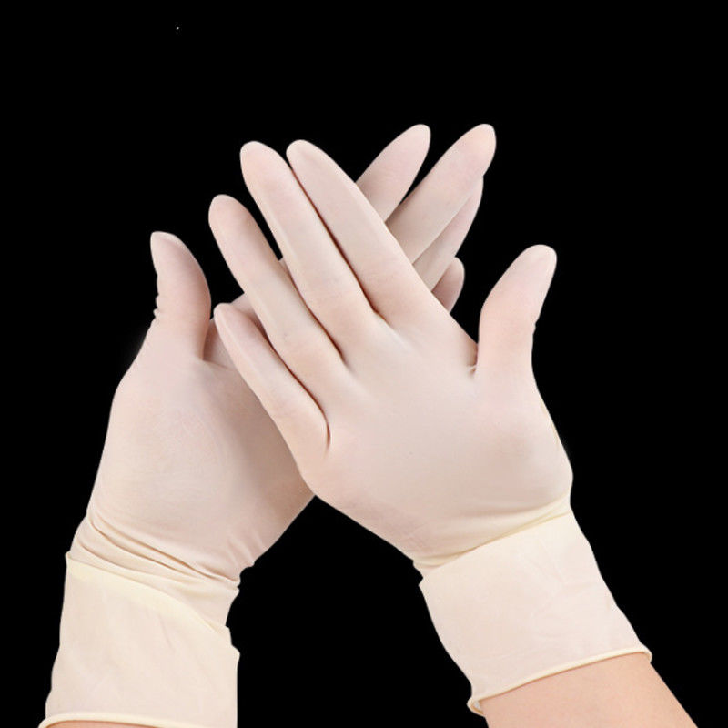 Guantes disponibles blancos de los guantes EN455 del látex del laboratorio del diseño de la pantalla táctil