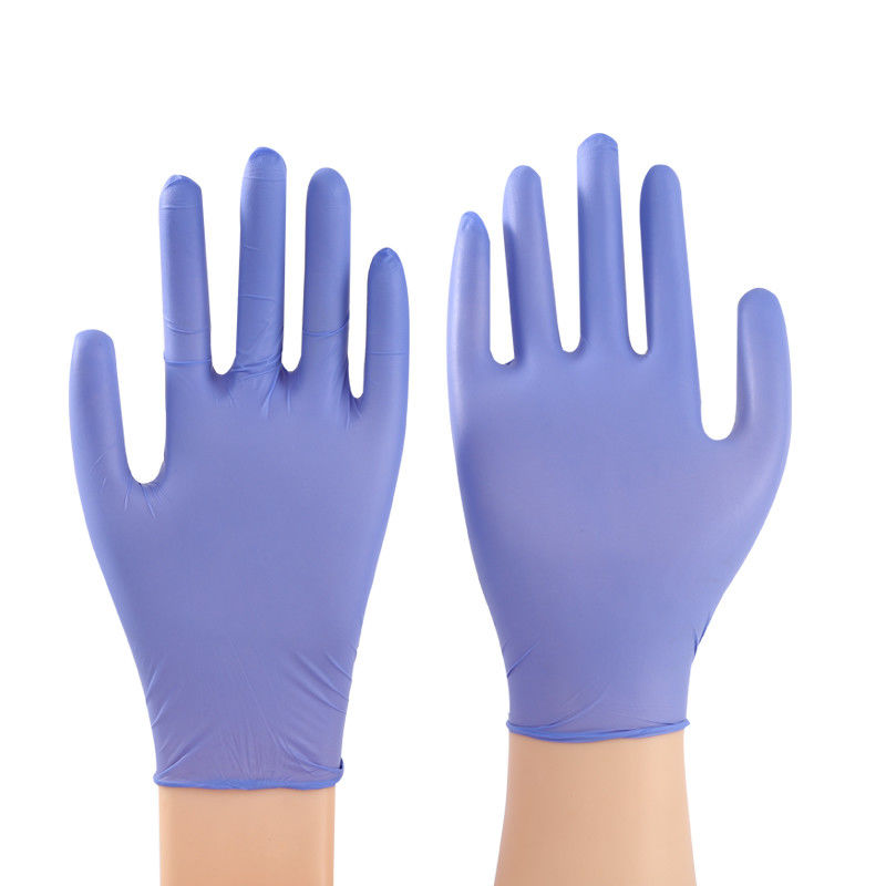 El nitrilo púrpura del vinilo del ODM del OEM mezcla los guantes para la transformación de los alimentos