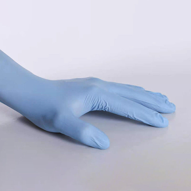 Los guantes azules industriales de la mezcla del vinilo del nitrilo EN374 clasifican I para el salón de belleza