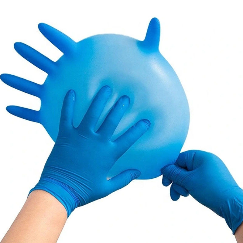 Guantes de teñido modificados para requisitos particulares del nitrilo 510K del pelo azul de los guantes disponibles