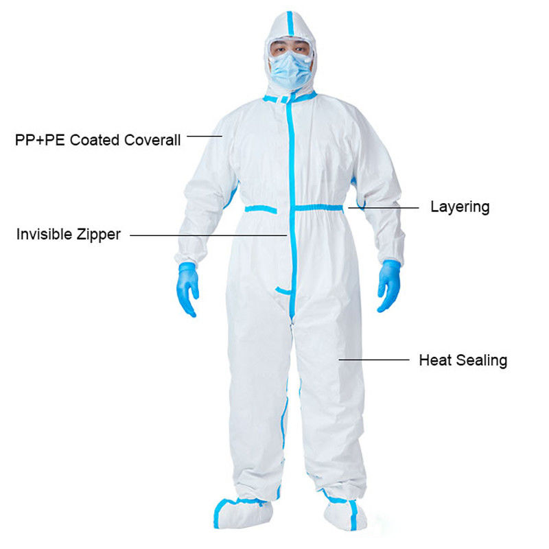 Traje protector disponible respirable de la bata del OEM SF para la seguridad personal