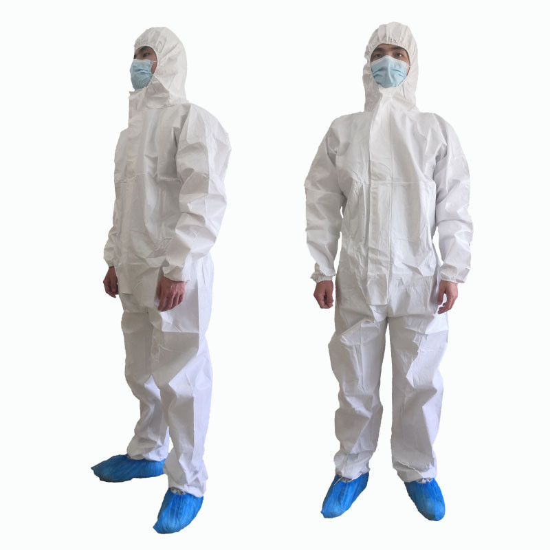 Traje disponible de Hazmat de las batas quirúrgicas disponibles microporosas EN14126 con la capilla
