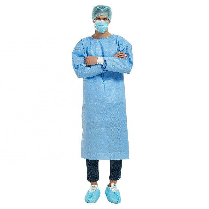 Vestido disponible resistente 35gsm del aislamiento del líquido de los PP del hospital para el paciente