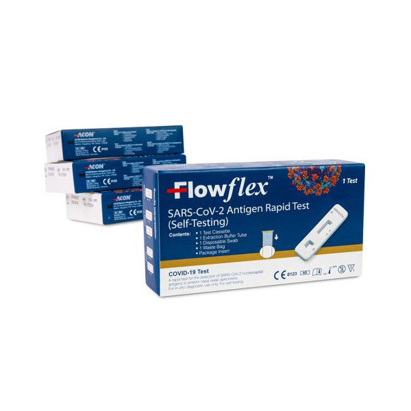 Prueba rápida 5 Testkassette del antígeno de Acon Flowflex Cov 2 de la prueba del antígeno nasal del espécimen